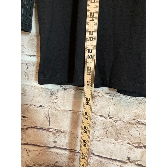 Maette Top Women Medium Black Ultra Bell Sleeve Cotton Modal Stretch Whimsy Goth - Picture 10 of 14